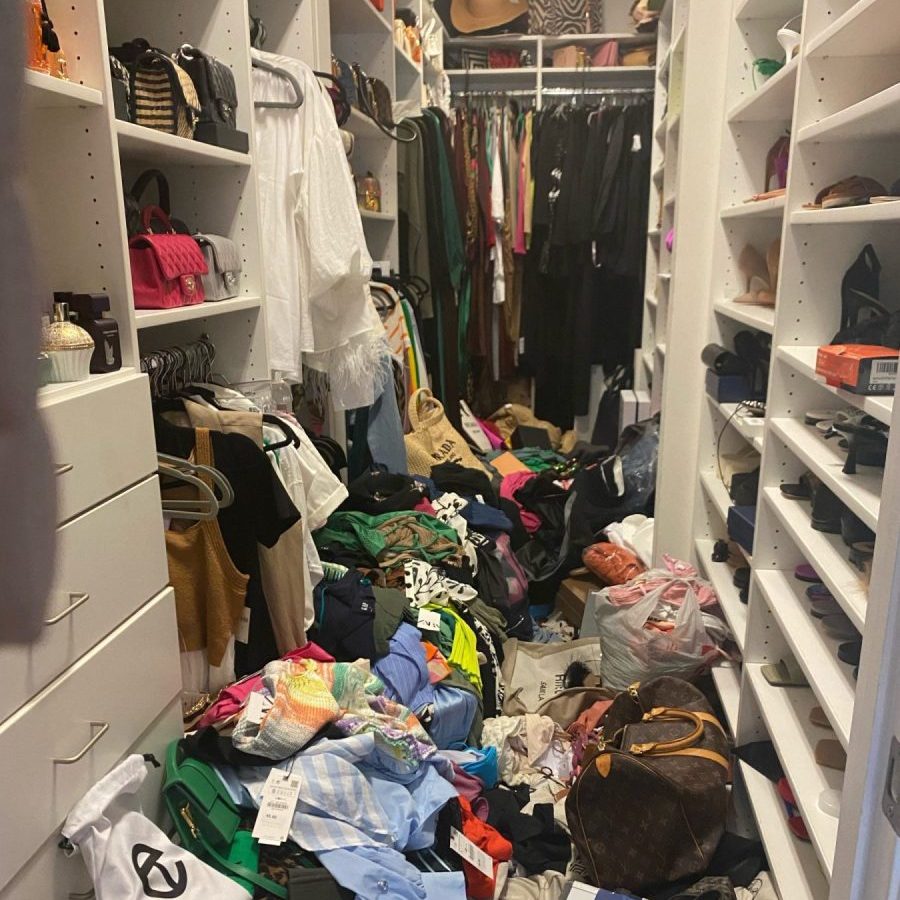 Disorganized closet